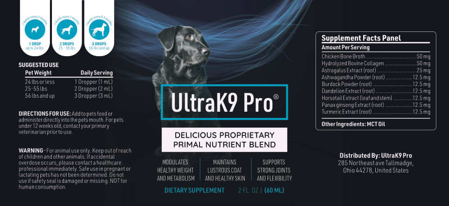 Ultra K9 ultrak9 pro label